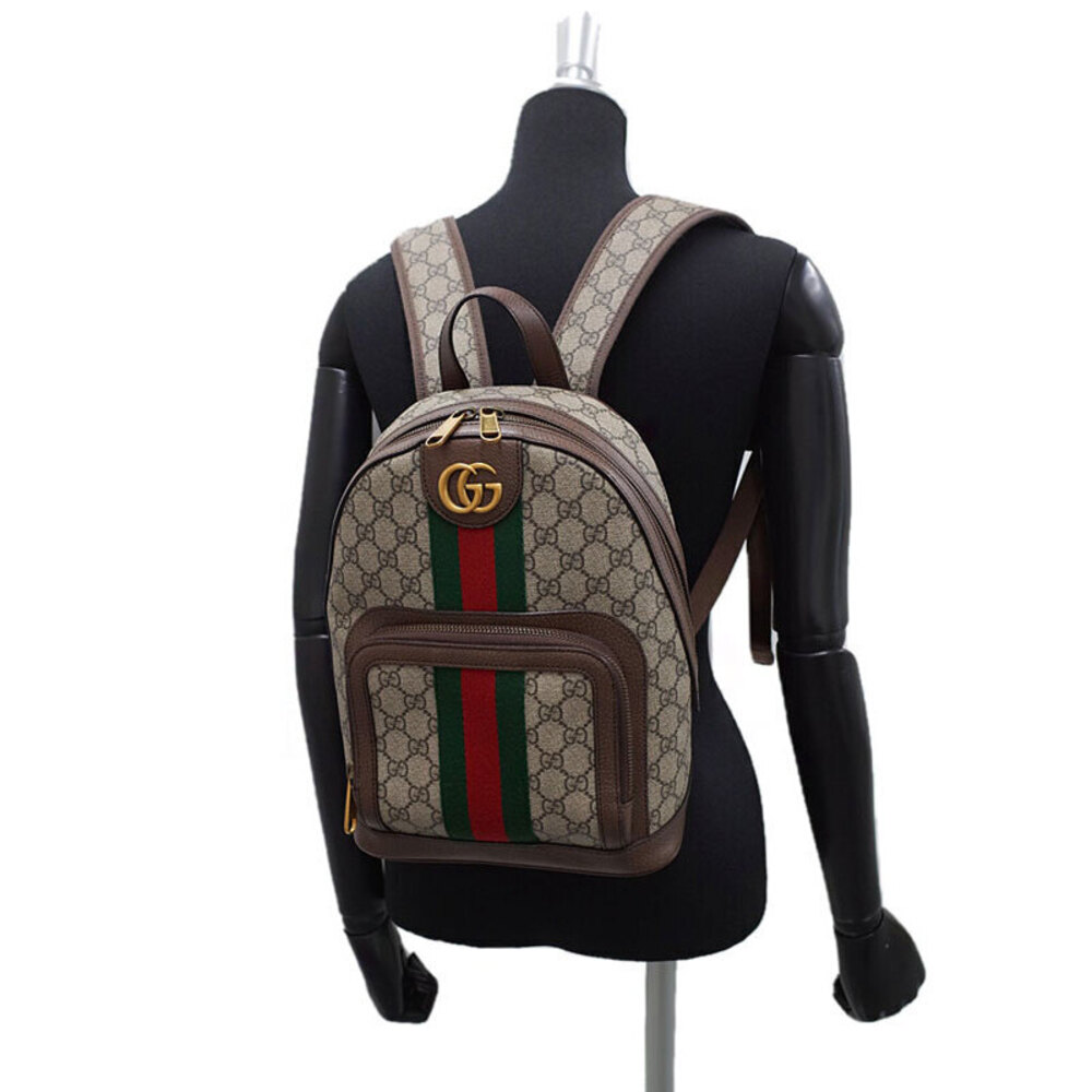 Gucci Stripe GG Ophidia backpack Web Brown - Picture 9 of 9